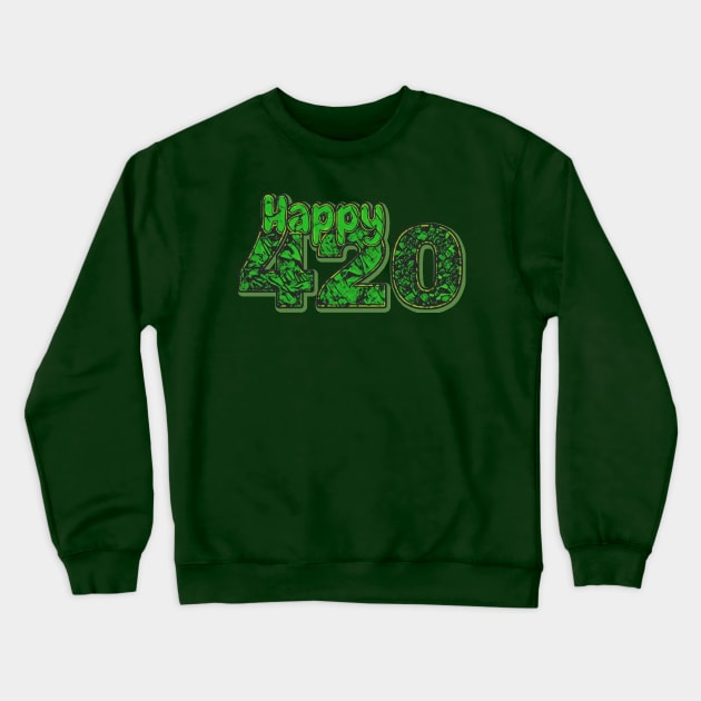 Happy 420 Crewneck Sweatshirt by Trendsdk